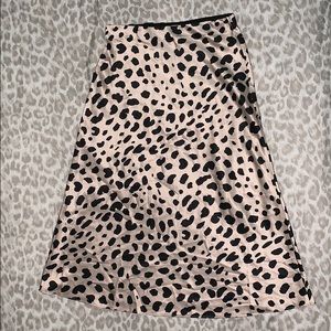LEOPARD print High Waist midi Skirt